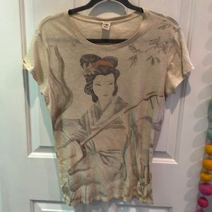 Lucky Brand T-shirt w/ oriental print